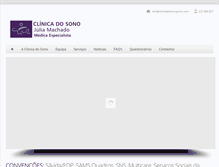 Tablet Screenshot of clinicadosonoporto.com